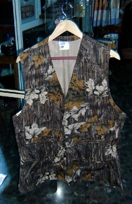 CHALECO CAZA LONA CAMUFLAJE.T-52