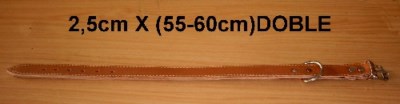 COLLAR PERRO CUERO DOBLE 2,5CM(55-60)