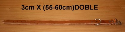 COLLAR PERRO CUERO DOBLE 3CM(55-60)