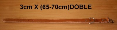 COLLAR PERRO CUERO DOBLE 3CM(65-70)