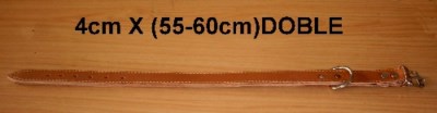 COLLAR PERRO CUERO DOBLE 4CM(55-60)