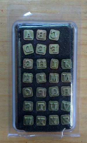 SET KIT ALFABETO LETRAS GRABAR CUERO 6MM