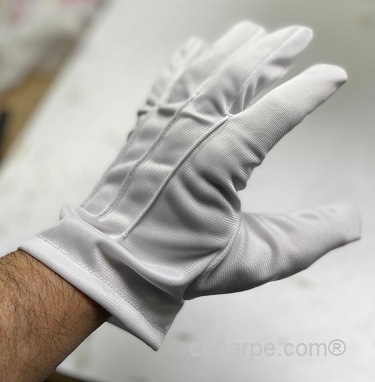 GUANTE BLANCO CORTO DESFILES TELA