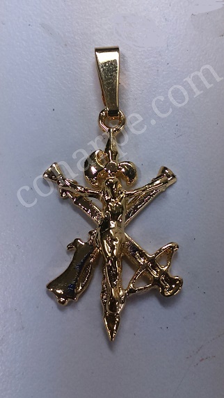COLGANTE CRISTO LEGIÓN BAÑO DORADO Nº1