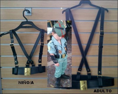 CORREAJE LEGION NIÑO CUERO 3 PIEZAS