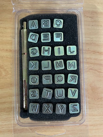 SET KIT ALFABETO LETRAS GRABAR CUERO 6MM
