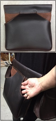 BOLSA PORTA VAINAS EN CUERO ENGRASADO