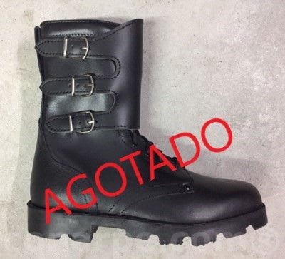 BOTA MILITAR CUERO 3 HEBILLAS 34 A 48