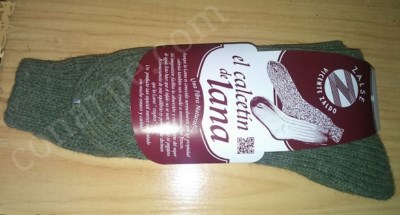 CALCETIN LANA VERDE 100% OVEJA MERINA ES