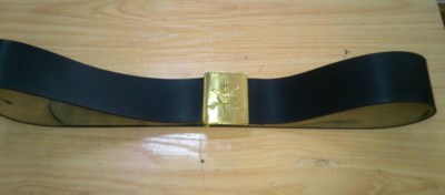 CINTURON LEGION CUERO NEGRO 6CM CON HEBI