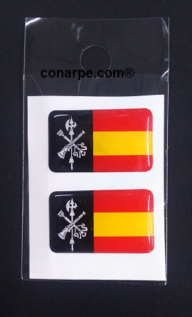 PEGATINA ABULT.X2 BANDERA LEGIÓN 30X17
