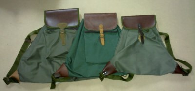MOCHILA CAZA LONA VERDE GRANDE C.BOLSI.