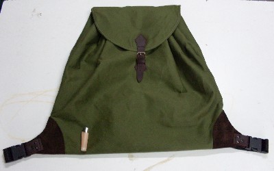 MOCHILA CAZA LONA VERDE GRANDE 65X60