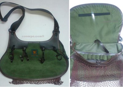 MORRAL CAZA AVES PIEL Y LONA BANDOLERA