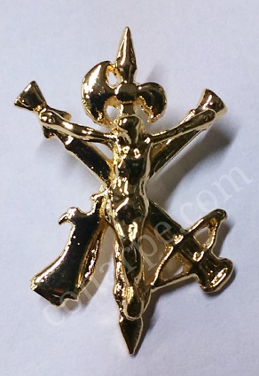 PIN LEGIÓN DORADO CRISTO JOYERÍA GRANDE