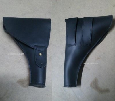 FUNDA PISTOLA CUERO NEGRO REGULABLE