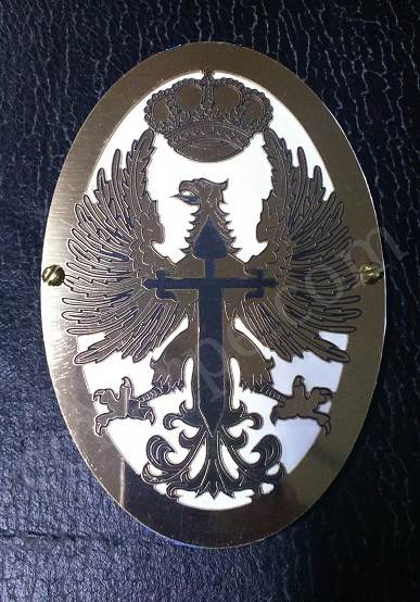 PLACA INSIGNIA EJ TIERRA GASTADOR DORADA